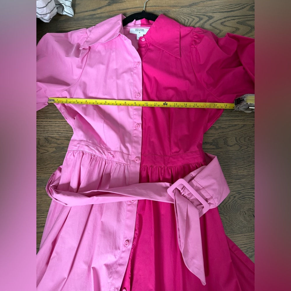 Like new Christopher John Rogers for Target Long Sleeve Two-Tone Shirtdress. 4. - Picture 7 of 8